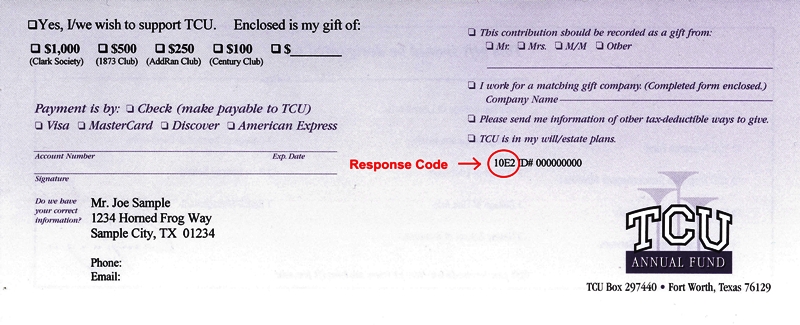 Response Card Example